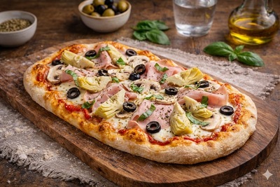 Farcitura Capricciosa per pinsa romana — ingredienti e preparazione
